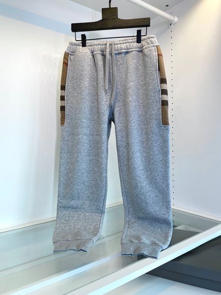 

men's sports hiking jogging pants in autumn and winter casual plush trousers women's lovers high street fashion base, Black