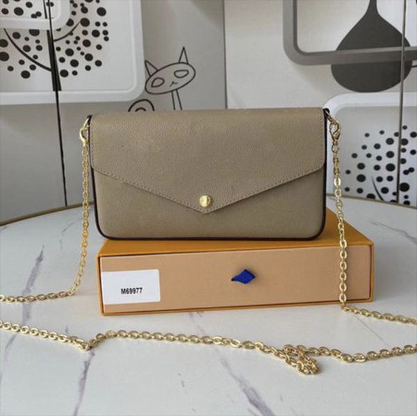 

small brown luxury bag designer bags card holder 3pcs set bags womans fashion ladies chain luxurys multi pochette p pursas wallet envelope b