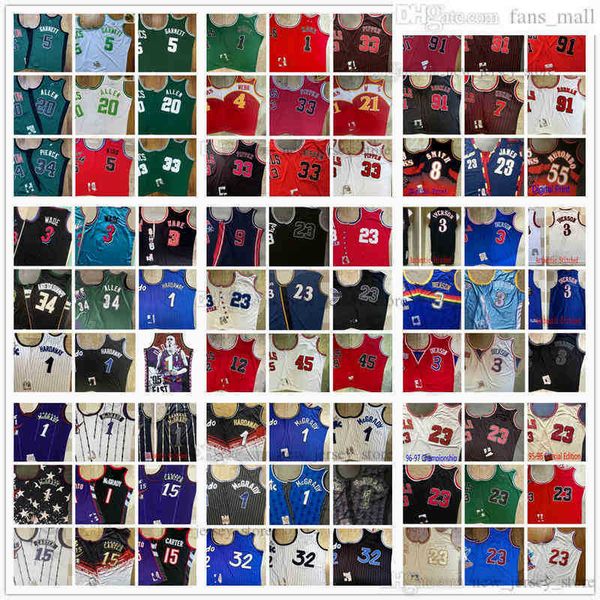 

mitchell and ness man stitched east basketball jerseys retro rose allen 3 iverson pippen rodman garnett durant irving wade carter mutombo mc, Black;red