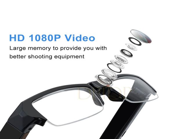 

micro camera glasses 1080p hd driving cycling video smart halfrim glasses with eyewear mini camcorder for outdoor wireless cam