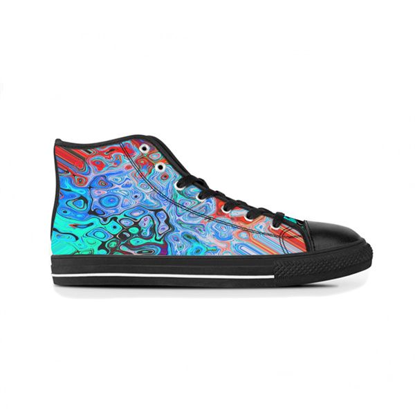 

men stitch shoes custom sneakers canvas women fashion black white mid cut breathable outdoor walking jogging color21