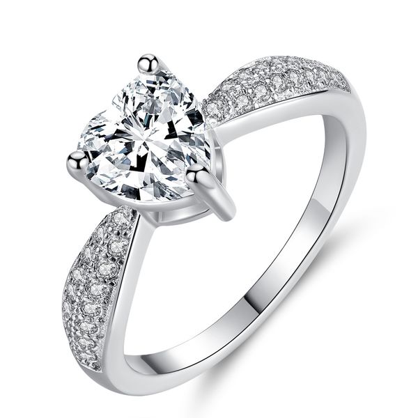 

victoria wieck heart ring shape white z simulated diamond 925 sterling silver wedding ring sz 5-10 gift, Slivery;golden