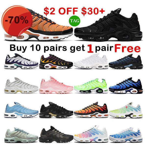 

2022 tn plus mens trainers running shoes white black gold scarab hyper jade royal atlanta university blue women breathable sneakers
