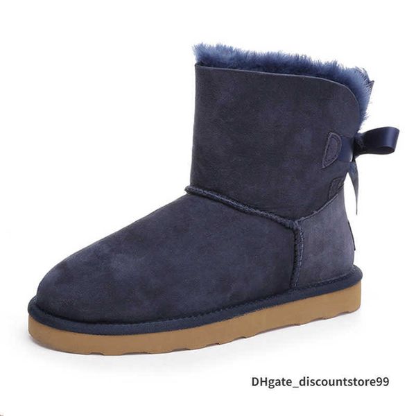 

fashion classic mini fur boots designer woman men platform snow boot 5854 real leather fluffy warm winter ankle booties dy, Black