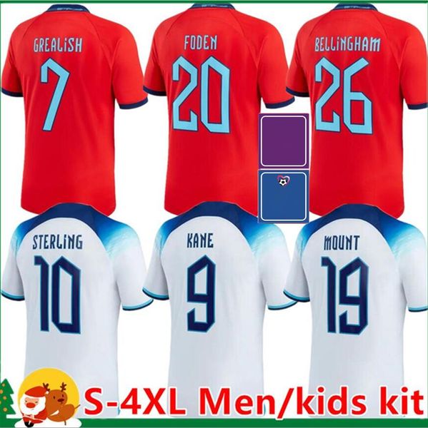 

2022 soccer jersey kane rashford grealish sterling mount foden saka 22 23 children kids kit men woman national team sport, Black;yellow