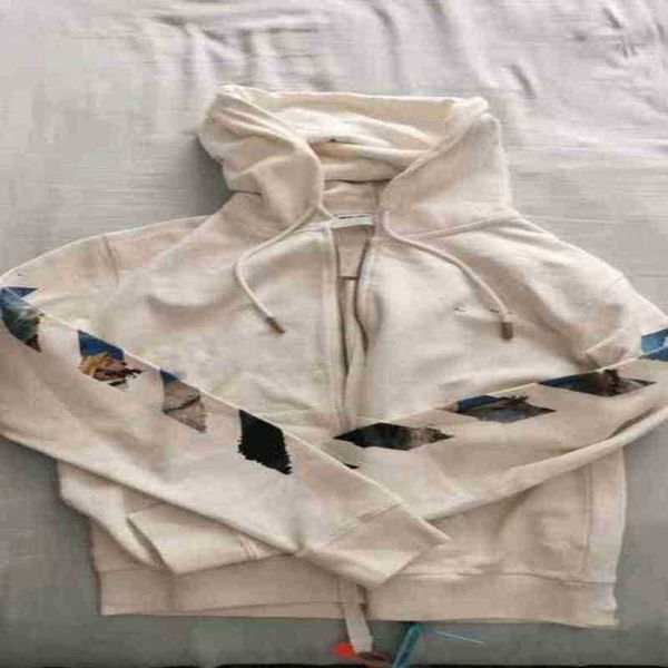 

digner luxury off classic head katoen hip hop hoodie of black white seaside stone fisher print men women casual hooded