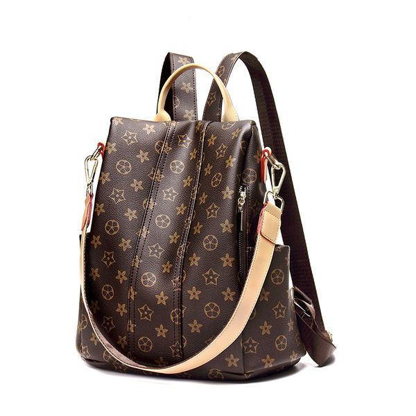 

new fashion multifunctional print backpack deluxe travel large capacity anti theft single shoulder handbag suitable for all occasions # 3423