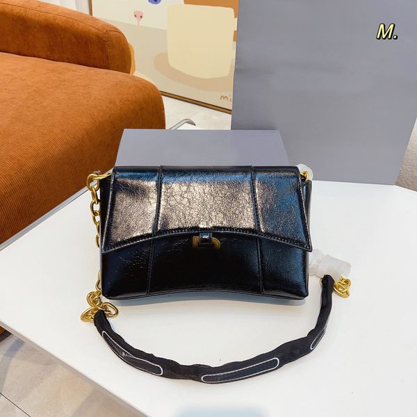 

5a designer hourglass bag single shoulder strap with metal brand pendant 35cm big handbags