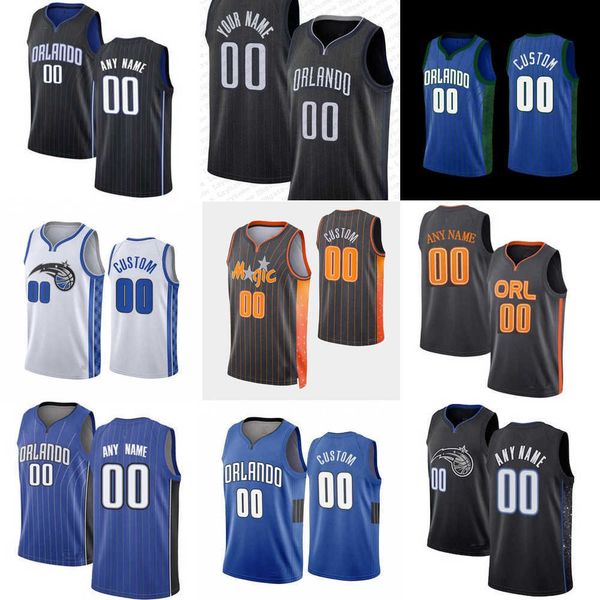 

men women youth orlando''magic''custom 21 moritz wagner 25 admiral schofield 50 cole anthony 5 paolo banchero 4 jalen su, Black;red