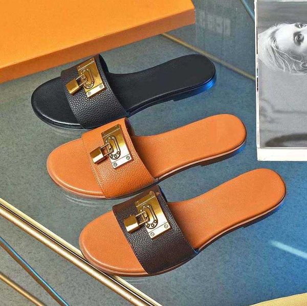 

fashion slippers men sandal letter anatomic luxury designer lady gentlemen colorful canvas leather slide style 02 women, Black