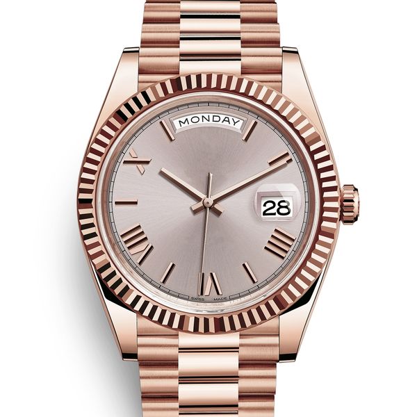 

mens watch designer movement watches automatic mechanical watches 40mm full stainless steel strap luminous waterproof fashion wristwatches m, Slivery;brown
