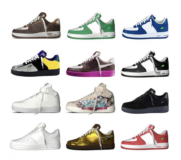 

designers flower 1 low shoes luxury classic mid white royal black yellow red orange blue green purple metallic gold silver men women sports