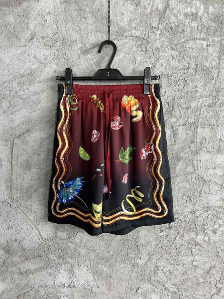 

shorts fashion mens luxury design beach basketball shorts casual summer pants short 100%silk whiskey food print comfortable sport running, White;black