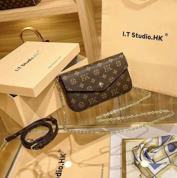 

women messenger leather handbag evening bag original box flower checkers date code serial number embossed patterns 4654