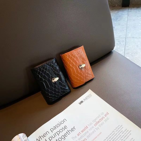 

card bag wallet small multi card slot exquisite high-grade cowhide small change bag, Brown;gray