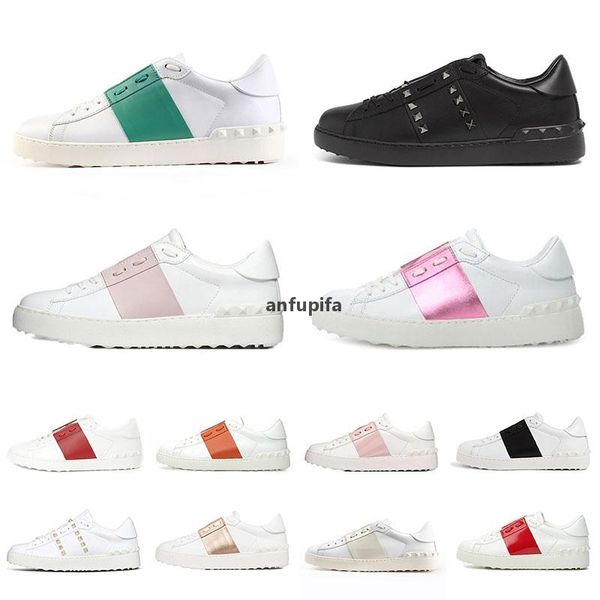 

shoes spikes sneakers mens women fashion luxurys designers dress all blacks white green pink valentinoes valentinoity kgs, Black