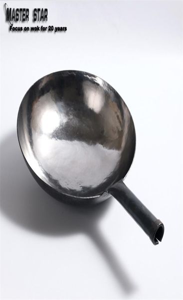 

master star classic chinese traditional handmade forging wok durable iron woks uncoating wrought iron nonstick gas pot cookware t