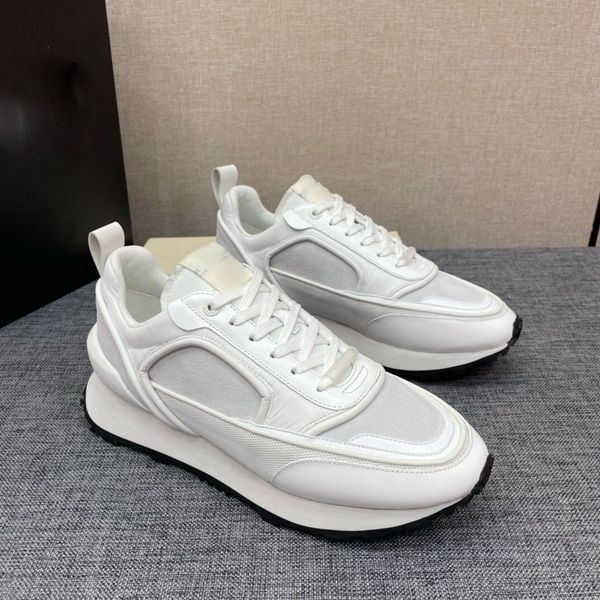 

italy brand racer sneakers shoes man suede nylon mesh racer low-casual platform soles runner sport men comfort walking eu38-45, Black