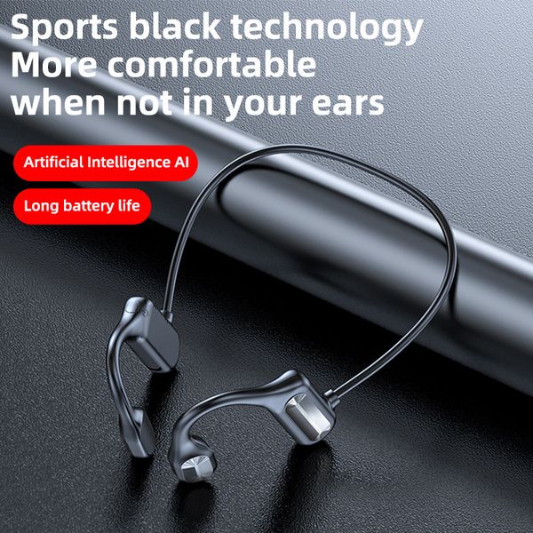 

wireless bluetooth headphones with mic tws bluetooth 5.0 for motion intelligent noise reduction - necklace running headphone