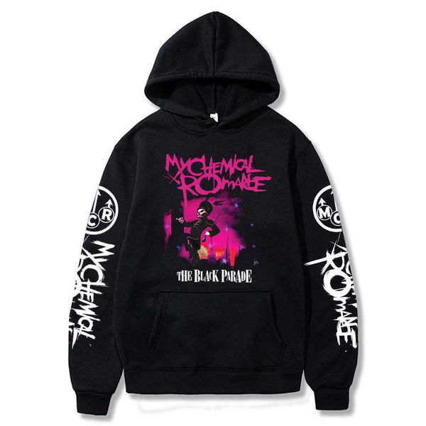 

men's hoodies sweatshirts my chemical romance hoodies black parade punk rock hoodie sweatshirt winter jacket coat oversize clothes pull