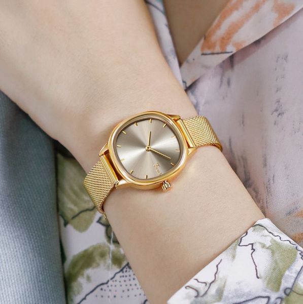 

2022 high-quality designer women's fashion stainless steel watch, Slivery;golden