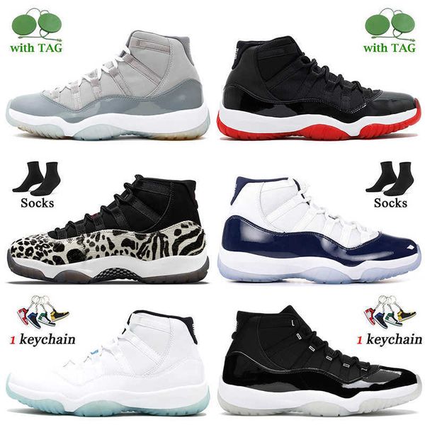 

2022 fashion mens jumpman 11 11s basketball shoes women men cool grey high bred animal instinct concord legend blue jubilee 25th, Black