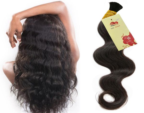 

human hair for micro braids brazilian hair for braids 3pcs no weft bulk hair wet and wavy for braiding3104388, Black