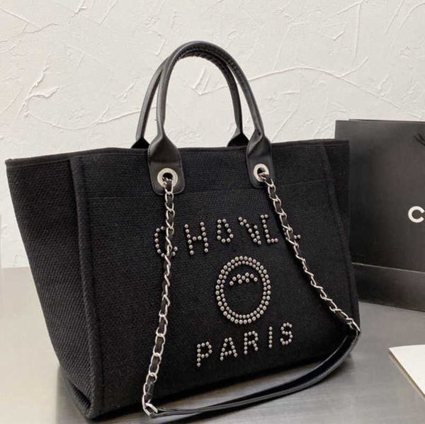 

luxury women's classic evening bags ch brand canvas handbag fashion pearl beach hand bag designer female large backpack small packs por