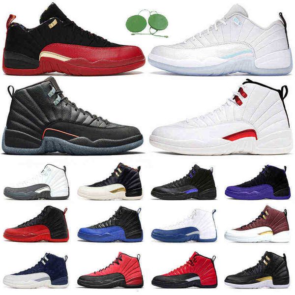 

12s jumpman men outdoor shoes 12 utility b easter twist dark concord reverse flu game mens women trainers sports sneakers, Black
