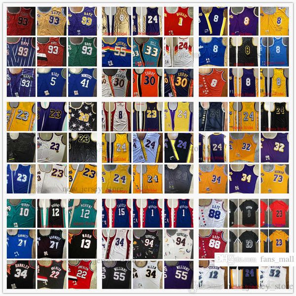 

mitchell and ness man real stitched west basketball jerseys gary shaw payton kemp allen kevin olajuwon garnett tracy stephen mcgrady curry m, Black;red