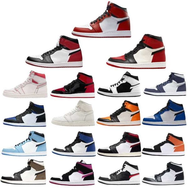 

designer nk jumpman 1 high men women shoe travis soctts fragment university blue laser orange apple green chicago rlack toe 1s basketball, Black