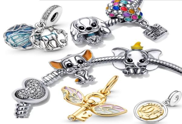 

925 sterling silver charm dog lion and air balloon beads for women jewelry making charms for pandora bracelet8249268, Black