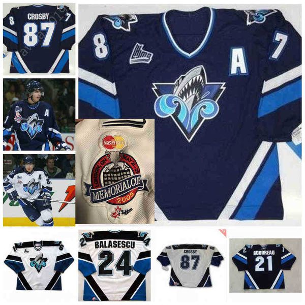 

chl rimouski oceanic sidney crosby hockey jerseys 11 lafreniere 21 benoit arsenault 16 erick tremblay balasescu arsenault custom stitched, Black