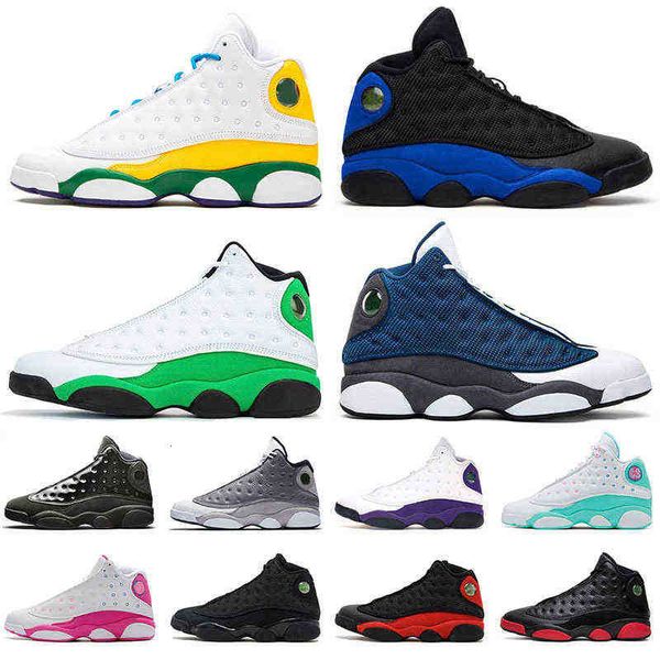 

13 13s jumpman flint 2021 new arrival mens womens outdoor shoes reflective hyper royal island lakers trainers sneakers, Black