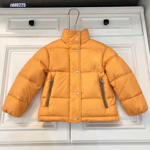 

2022 winter coat newstyle parka kids down jacket warm thickened fashion outdoor down coats popular puffer jackets simple solid color with ha, Red