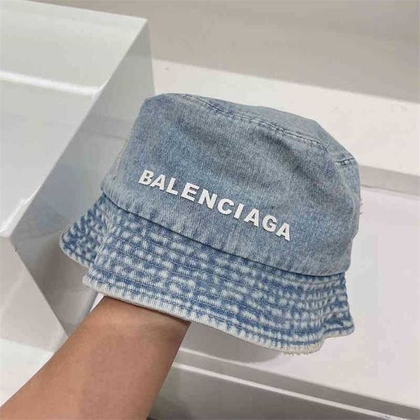 

designer ball balenciga caps cap early luxury fisherman spring 2022 star same fashion versatile b letter cowboy basin hat lil efp5, Blue;gray
