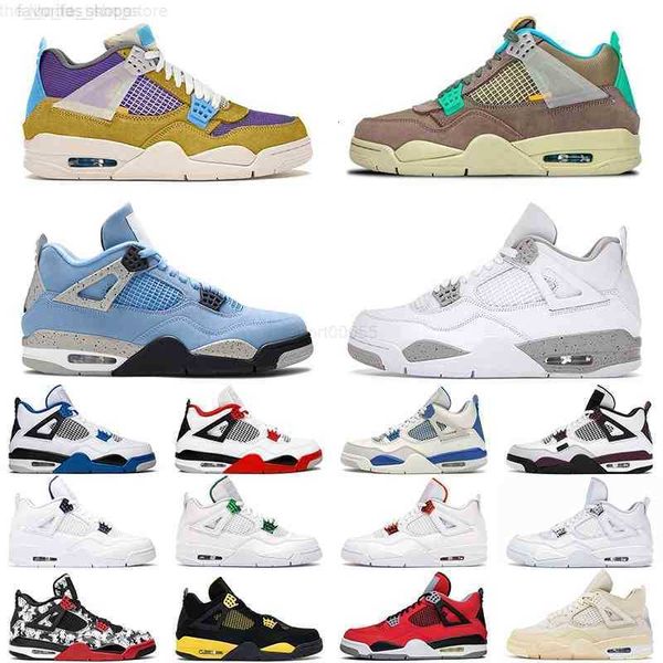 

jumpman 4 white oreo men women outdoor shoes 4s desert moss taupe haze black cat fire red university blue mens trainer