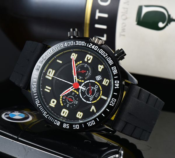

2022 new fashion luxury brand men's watch leisure sports rubber multi style timekeeping quartz running watch, Slivery;brown