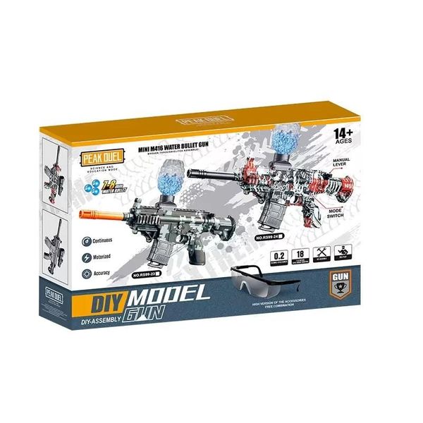 

electric gel bullet toy gun splatter ball gel guns set water beads blaster m416 shooting team game