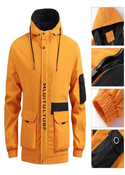 

men039s trench coats winter jacket contrast colors cardigan hat cool male coat for home3022953, Tan;black
