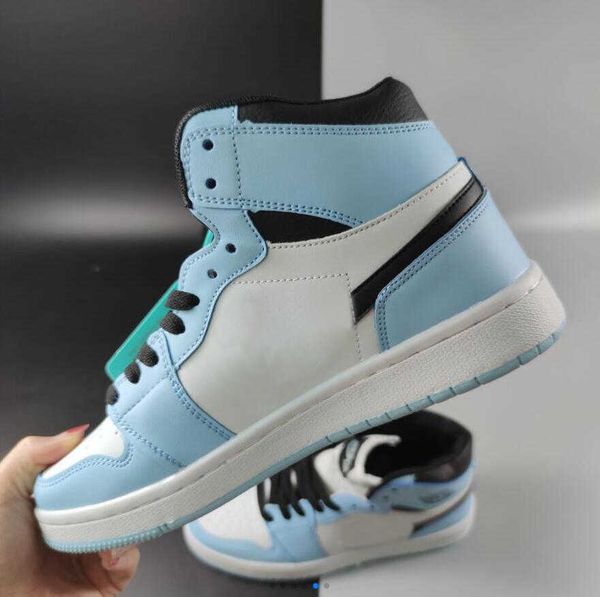 

jumpman 1 high og university blue men's and women's sports shoes 555088-134
