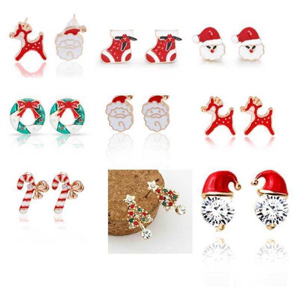 

christmas charms earrings earring stud jewelry gifts for women, Golden
