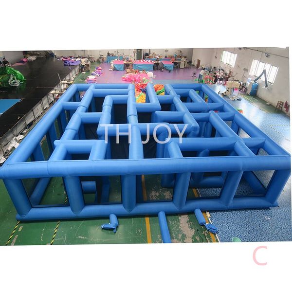 

delivery outdoor activities 8x8x2m high inflatable haunted house maze custom made maze laser tag game