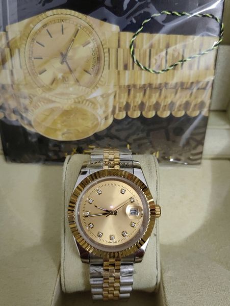 

with original box watch 41mm 36mm 31mm 26mm president datejust 116334 sapphire glass asia 2813 movement mechanical automatic mens woman watc, Slivery;brown
