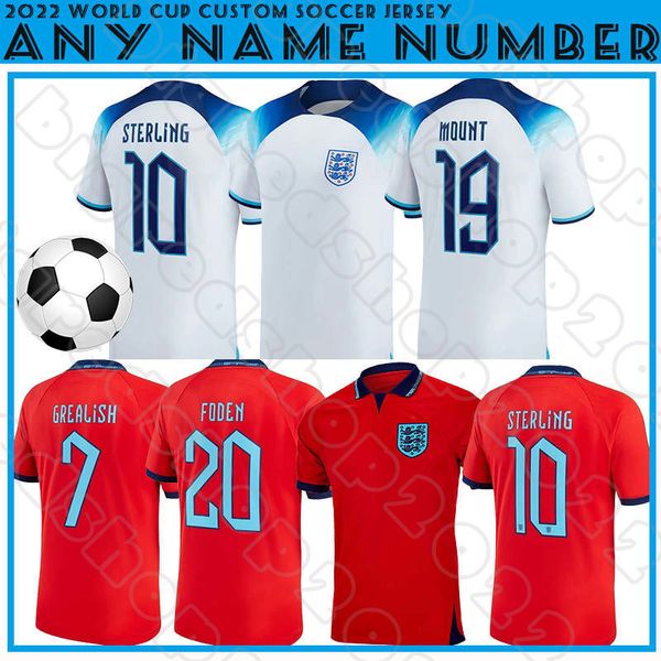 

22/23 soccer jersey kane sterling rashford englands grealish mount sancho foden saka phillips national new football kits men kids kit sets u, Black;yellow