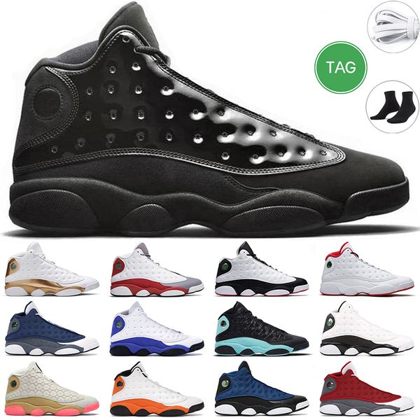 

men basketball shoes 13s retro navy del sol french blue jumpman black cat hyper roya court purple flint cap and gown starfish mens sports tr