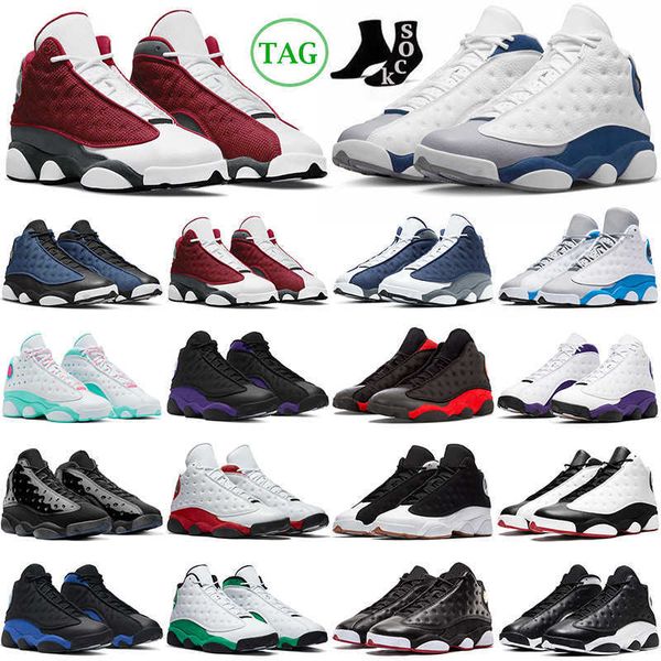 

ale university french blue 13 13s mens basketball shoes hyper royal red flint wolf grey brave blue obsidian del sol men women trainers, Black