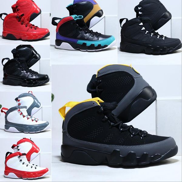 

anthracite 9 high bred basketball shoes chile red sneakers dark charcoal university gold leather vamp dream it do it