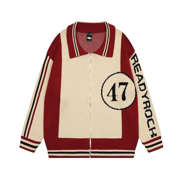 

turn-down collar cardigan men's sweater vintage sweaters for women