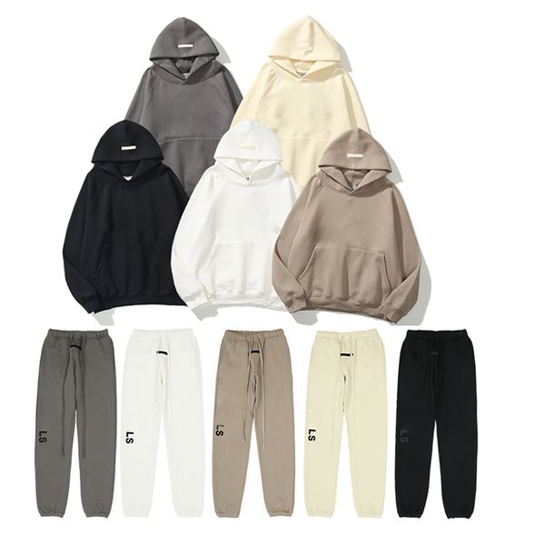 

men's sweatshirts fashion autumn and winter sports designer suit hoodie trousers jacket casual sportswear technology fleece suit joggin, Black